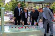 ادای احترام معاون فرهنگی بنیاد شهید به مقام شامخ شهدای شیراز
